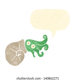 retro cartoon squid