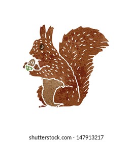 retro cartoon squirrel
