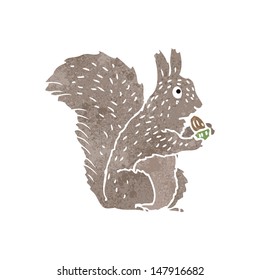 retro cartoon squirrel