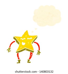 retro cartoon star person