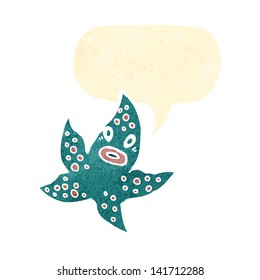 retro cartoon starfish