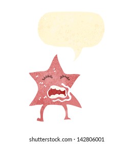 retro cartoon starfish