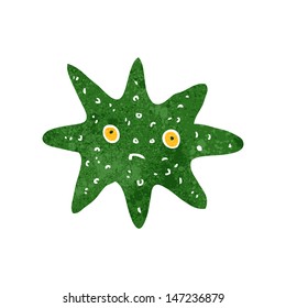 retro cartoon starfish