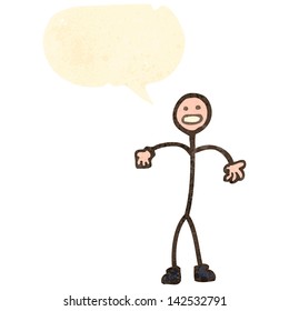 retro cartoon stick man