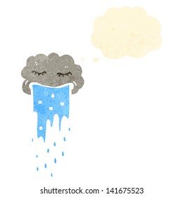 retro cartoon storm cloud