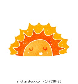 personaje solar de dibujos animados retro
