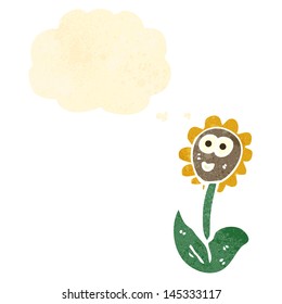 Retro-Cartoon-Sonnenblume