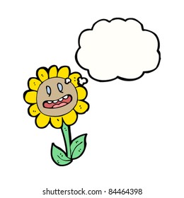 Retro-Cartoon-Sonnenblume