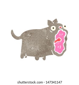 retro cartoon surprised cat