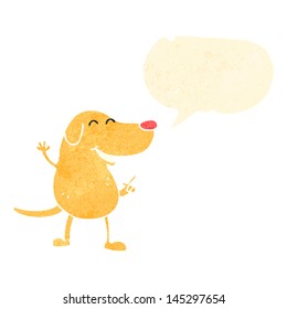 retro cartoon talking dog