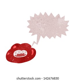 retro cartoon talking lips