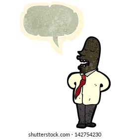 retro cartoon talking man