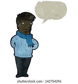 retro cartoon talking man