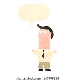 retro cartoon talking man