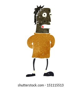 caricatura retro hablando hombre