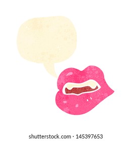 Retro Cartoon sprechende Vampirlips