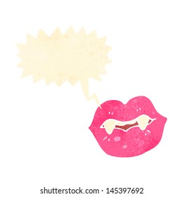 Retro Cartoon sprechende Vampirlips