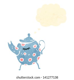 retro cartoon tea pot