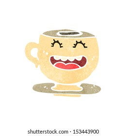 retro cartoon teacup