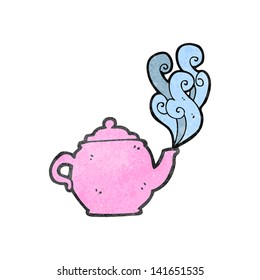 retro cartoon teapot