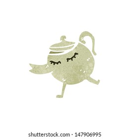 retro cartoon teapot