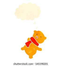 retro cartoon teddy bear