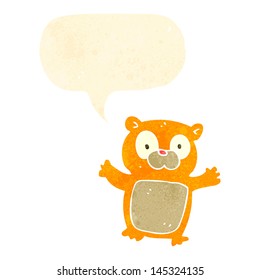 retro cartoon teddy bear