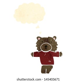 retro cartoon teddy bear