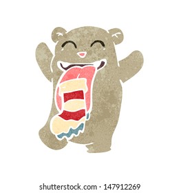 Teddybär mit Retro-Cartoon