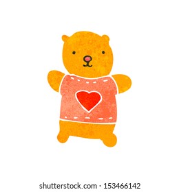 Teddybär mit Retro-Cartoon