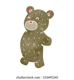 retro cartoon teddy bear