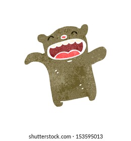retro cartoon teddy bear