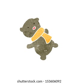 retro cartoon teddy bear