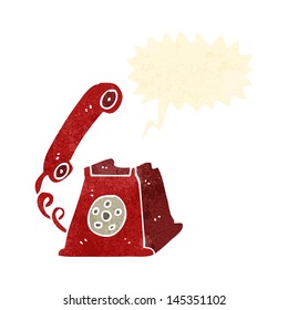 retro cartoon telephone