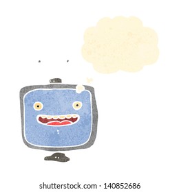 televisor de dibujos animados retro