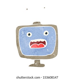televisor de dibujos animados retro