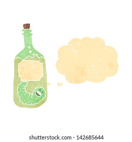 garrafa de tequila de desenho animado retrô