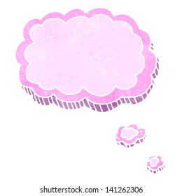 burbuja de pensamiento de dibujos retro