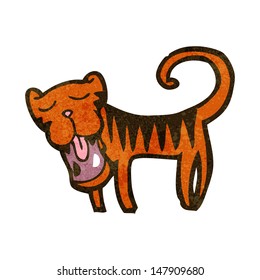 retro cartoon tiger