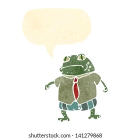 retro cartoon toad in shirt and tie