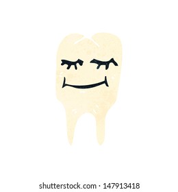 retro cartoon tooth
