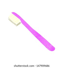 retro cartoon tooth brush