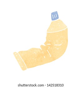 tubo de dentífrico de dibujos animados retro