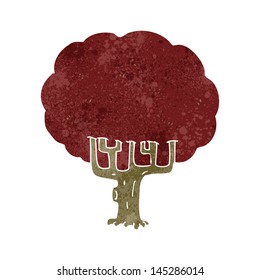 retro cartoon tree
