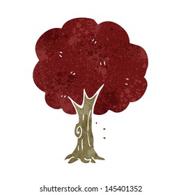 retro cartoon tree