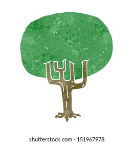 retro cartoon tree