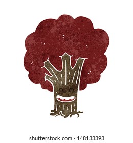 retro cartoon tree character