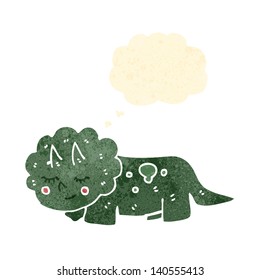 retro cartoon triceratops