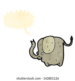 retro cartoon trumpeting elephant