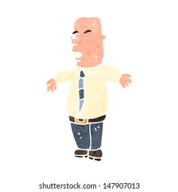 retro cartoon ugly man